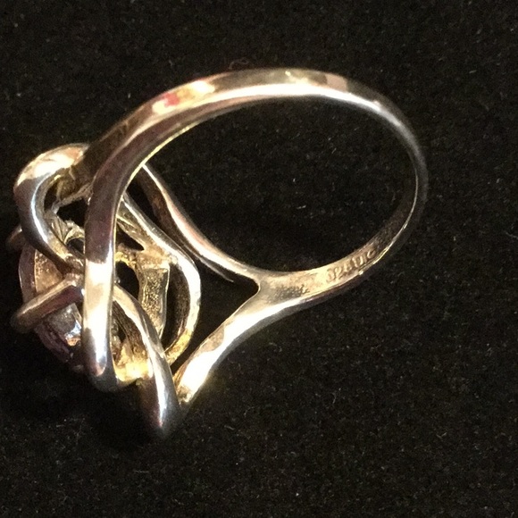 Fabulous Artistic Genuine Amethyst Ring - Picture 5 of 8